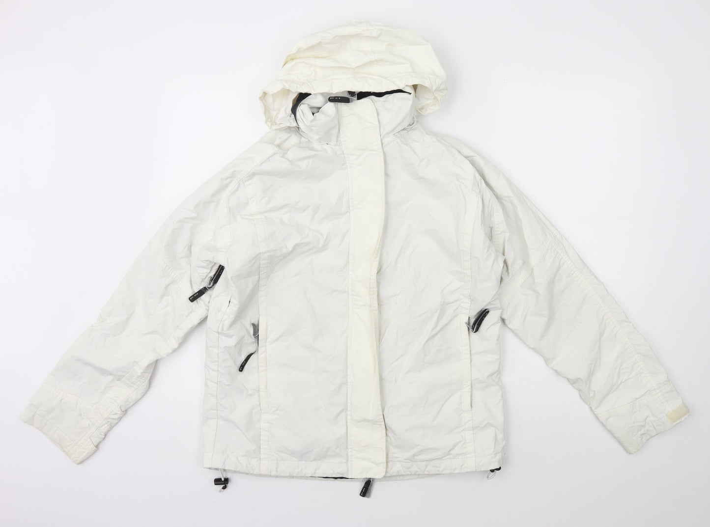 Per Una Womens White   Rain Coat Coat Size S  Zip