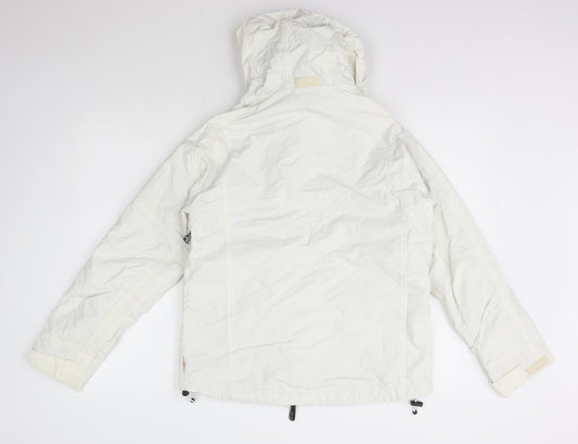 Per Una Womens White   Rain Coat Coat Size S  Zip