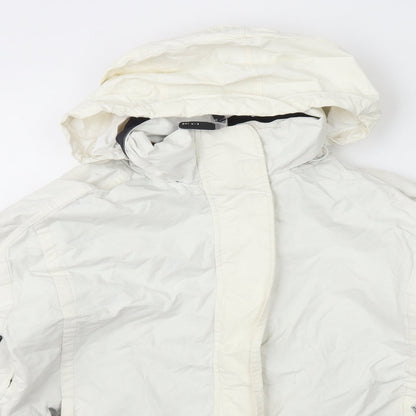 Per Una Womens White   Rain Coat Coat Size S  Zip