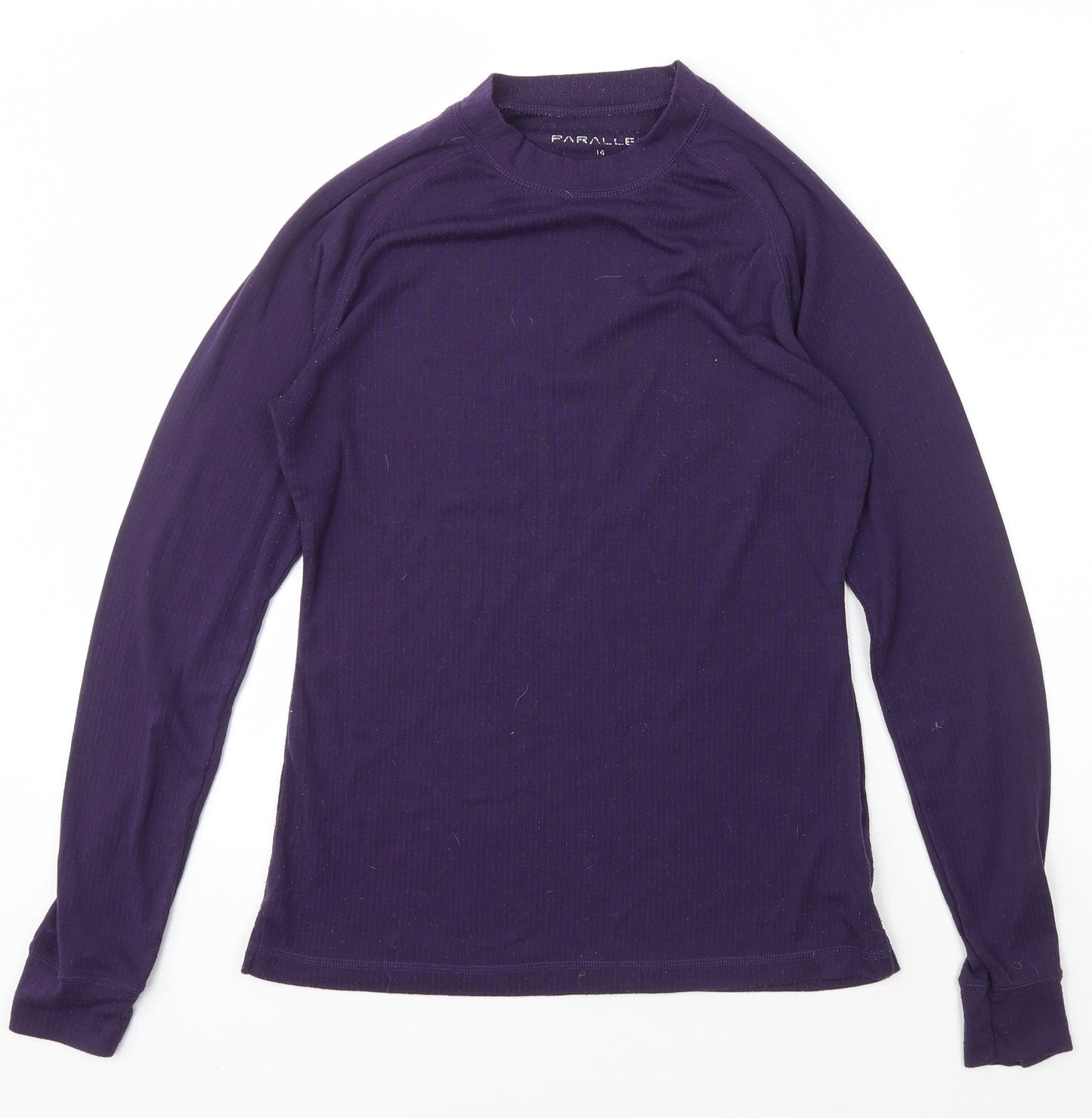Parallel Womens Purple Mock Neck  Polyester Pullover Jumper Size 14