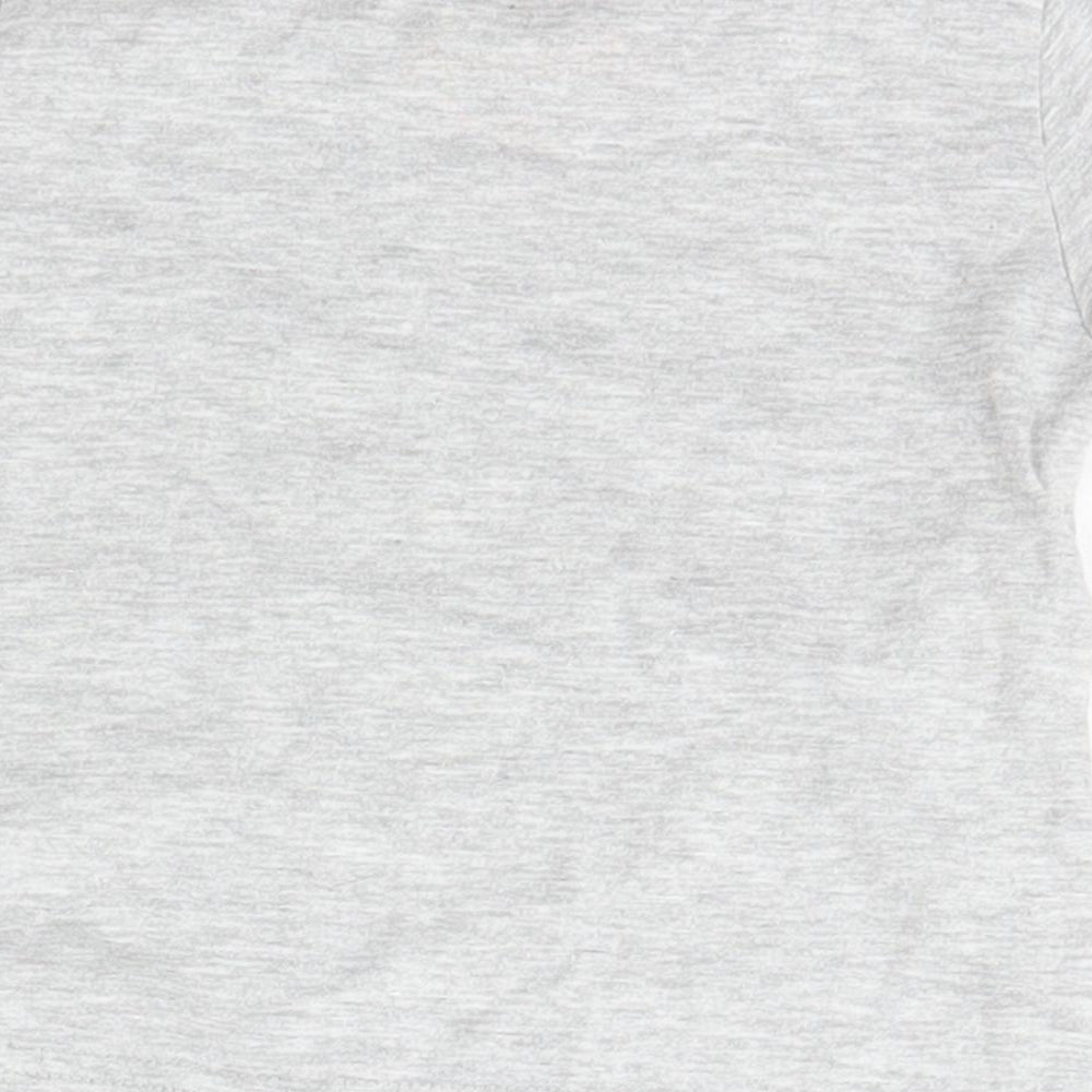 Mothercare Baby Grey  Cotton Basic T-Shirt Size 9-12 Months Crew Neck Pullover