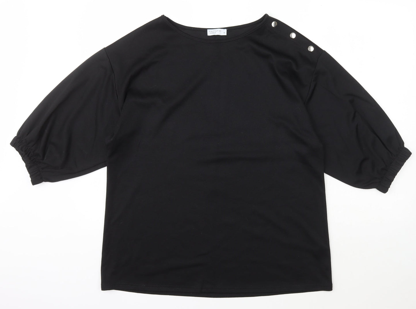 Womens UK Size 14 Papaya Black Pullover Jumper