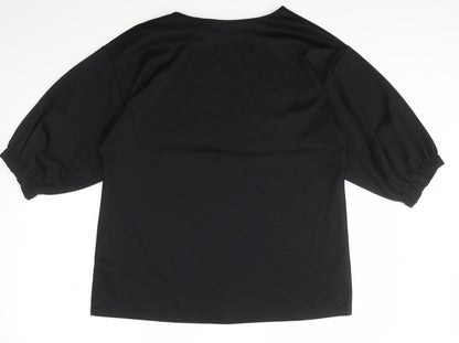 Womens UK Size 14 Papaya Black Pullover Jumper