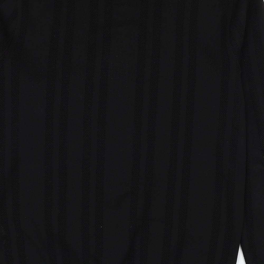 River Island Mens Black Round Neck  Polyester Pullover Jumper Size L
