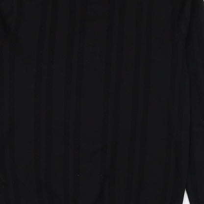River Island Mens Black Round Neck  Polyester Pullover Jumper Size L