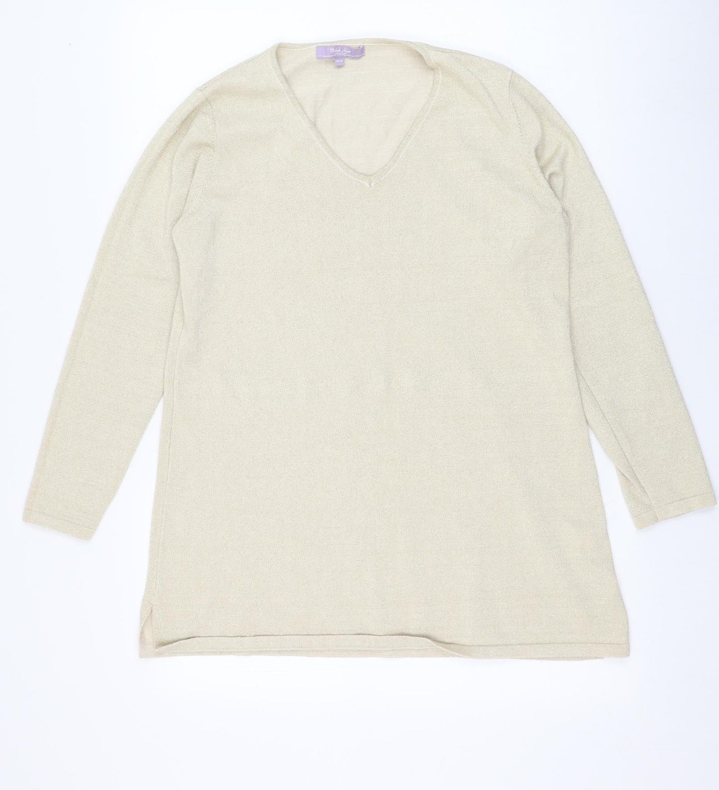 Womens UK Size 14 Michele Hope Gold  Jumper