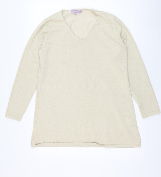 Womens UK Size 14 Michele Hope Gold  Jumper