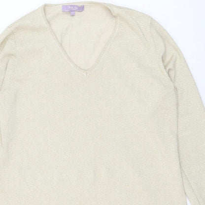 Womens UK Size 14 Michele Hope Gold  Jumper