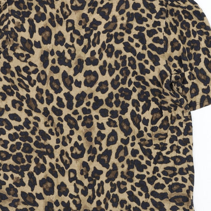 Womens UK Size S H&M Brown Basic T-Shirt