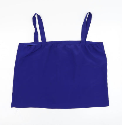 Womens UK Size 20 Vogue Blue Basic Tank