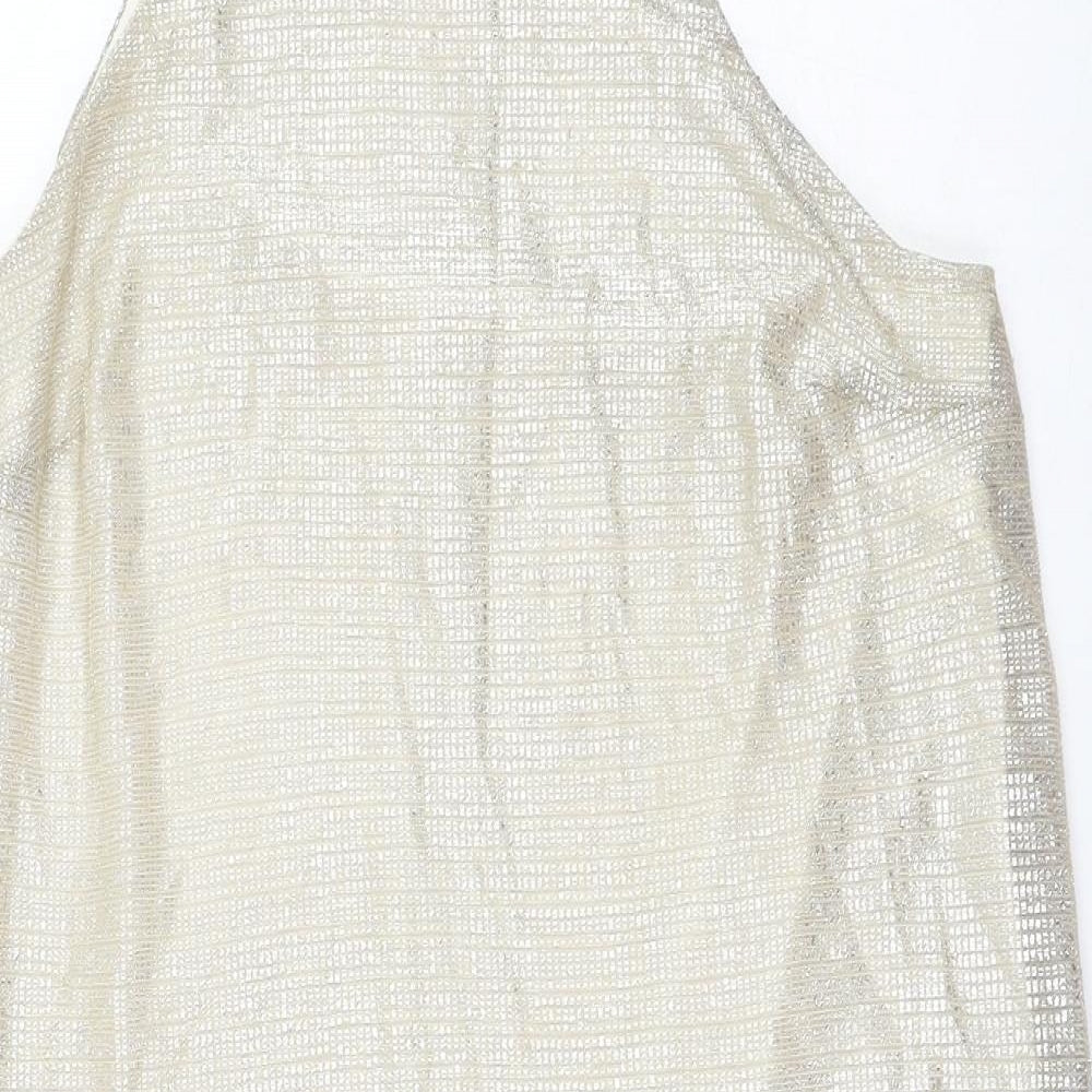 Womens UK Size 10 Atmosphere Gold Basic Tank