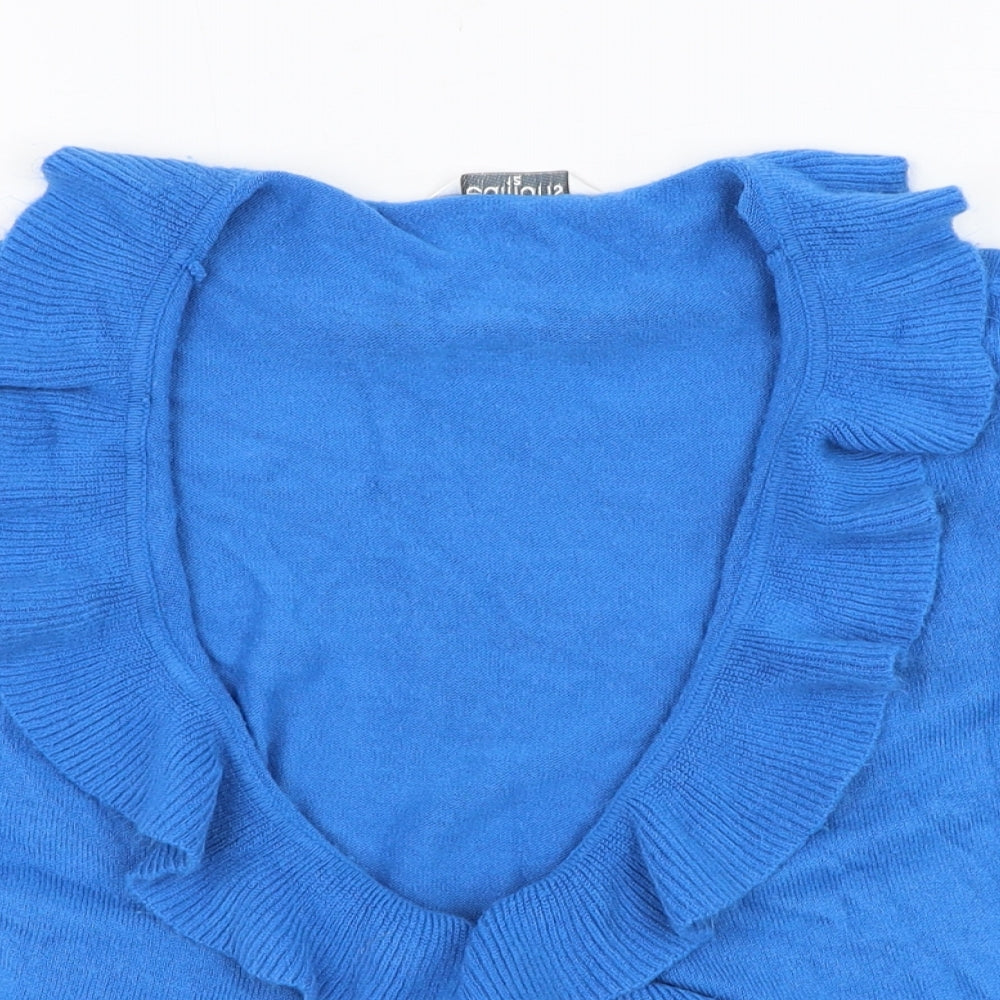 Womens UK Size 12 Editions Blue Cardigan Jumper