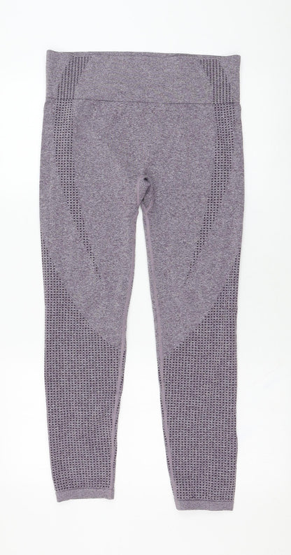 Womens UK Size XL Dunnes Stores Regular Fit Compression Purple Leggings