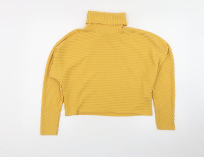 Womens UK Size S New Look Yellow Basic T-Shirt