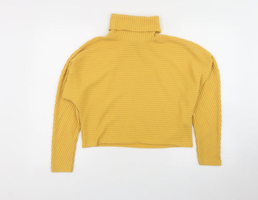 Womens UK Size S New Look Yellow Basic T-Shirt