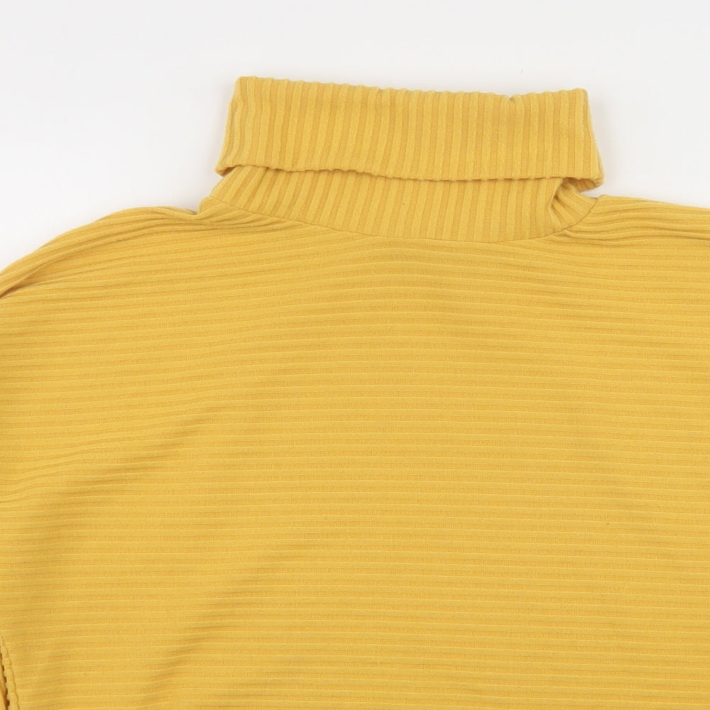 Womens UK Size S New Look Yellow Basic T-Shirt