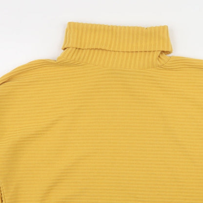 Womens UK Size S New Look Yellow Basic T-Shirt