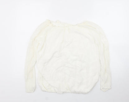 Womens UK Size 14 Preworn White Basic Blouse
