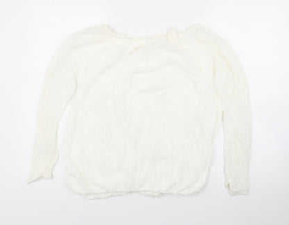 Womens UK Size 14 Preworn White Basic Blouse