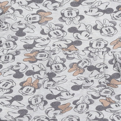 George Girls Grey  Cotton Skater Dress  Size 18-24 Months  Round Neck Snap - Disney Minnie mouse
