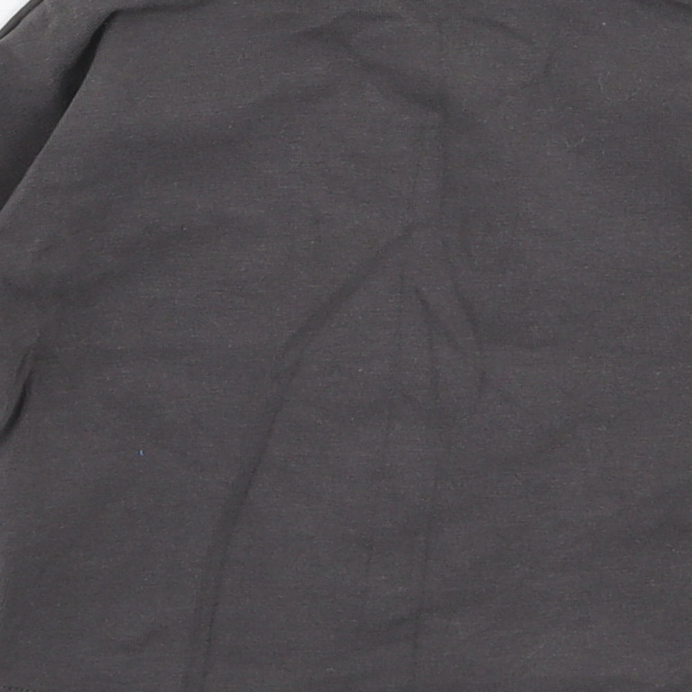 NEXT Girls Grey  Cotton Jersey T-Shirt Size 0-3 Months Round Neck Snap - Forever awesome