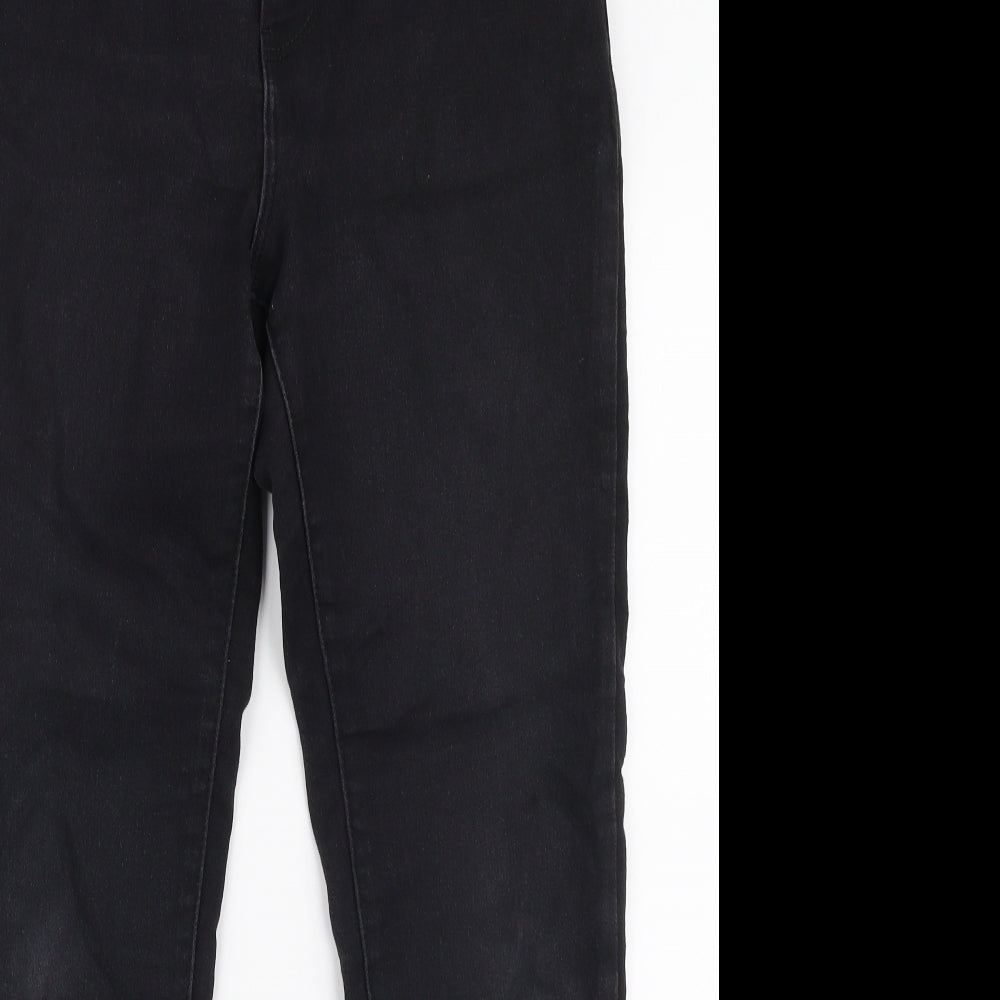 Denim Co Womens Black  Cotton Skinny Jeans Size 12 L27 in Slim Zip