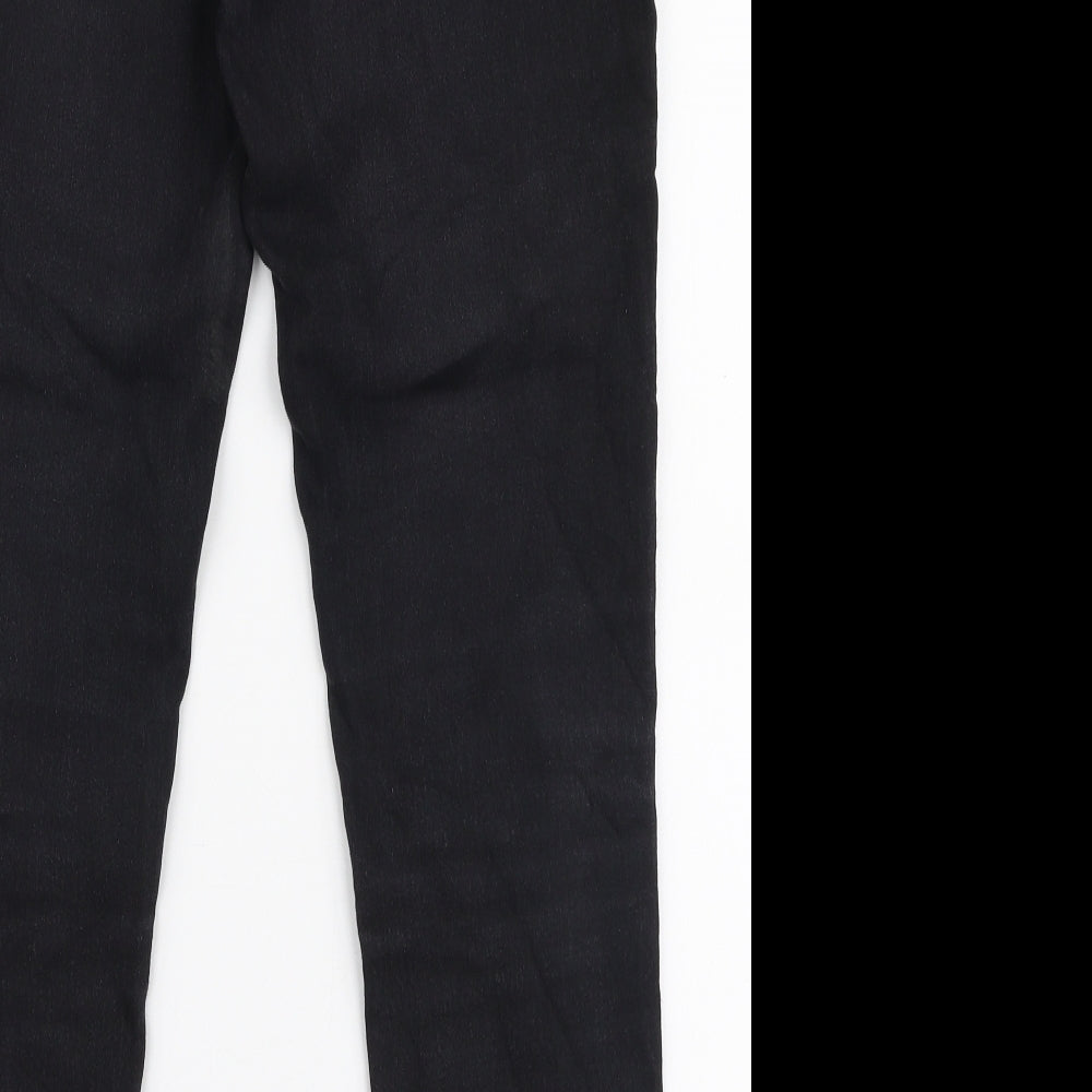 Denim Co Womens Black  Cotton Skinny Jeans Size 12 L27 in Slim Zip