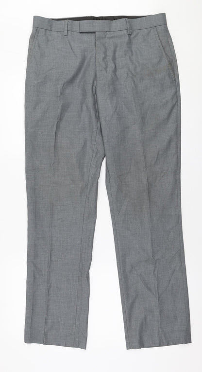 Mens UK Size 34 in Butler and Webb Regular Fit  Grey Trousers