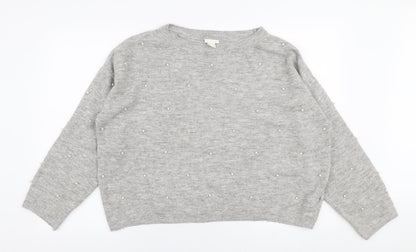 Womens UK Size M H&M Grey Pullover Jumper