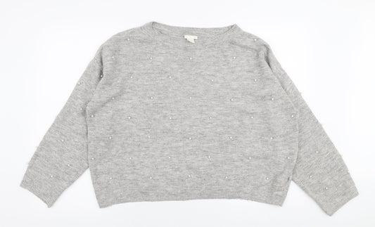 Womens UK Size M H&M Grey Pullover Jumper