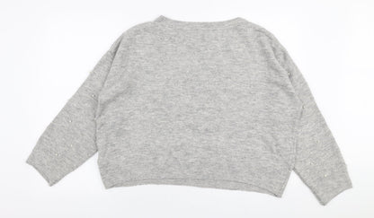 Womens UK Size M H&M Grey Pullover Jumper
