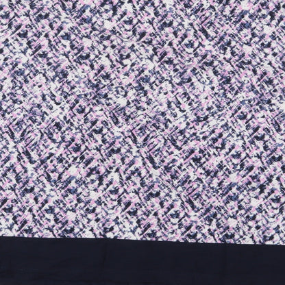 DASH Womens Purple Scoop Neck Geometric Cotton Pullover Jumper Size 16