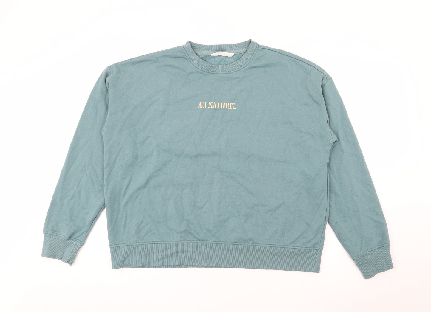 Primark Womens Green  Cotton Pullover Sweatshirt Size M   - Au Natural