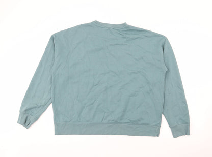 Primark Womens Green  Cotton Pullover Sweatshirt Size M   - Au Natural