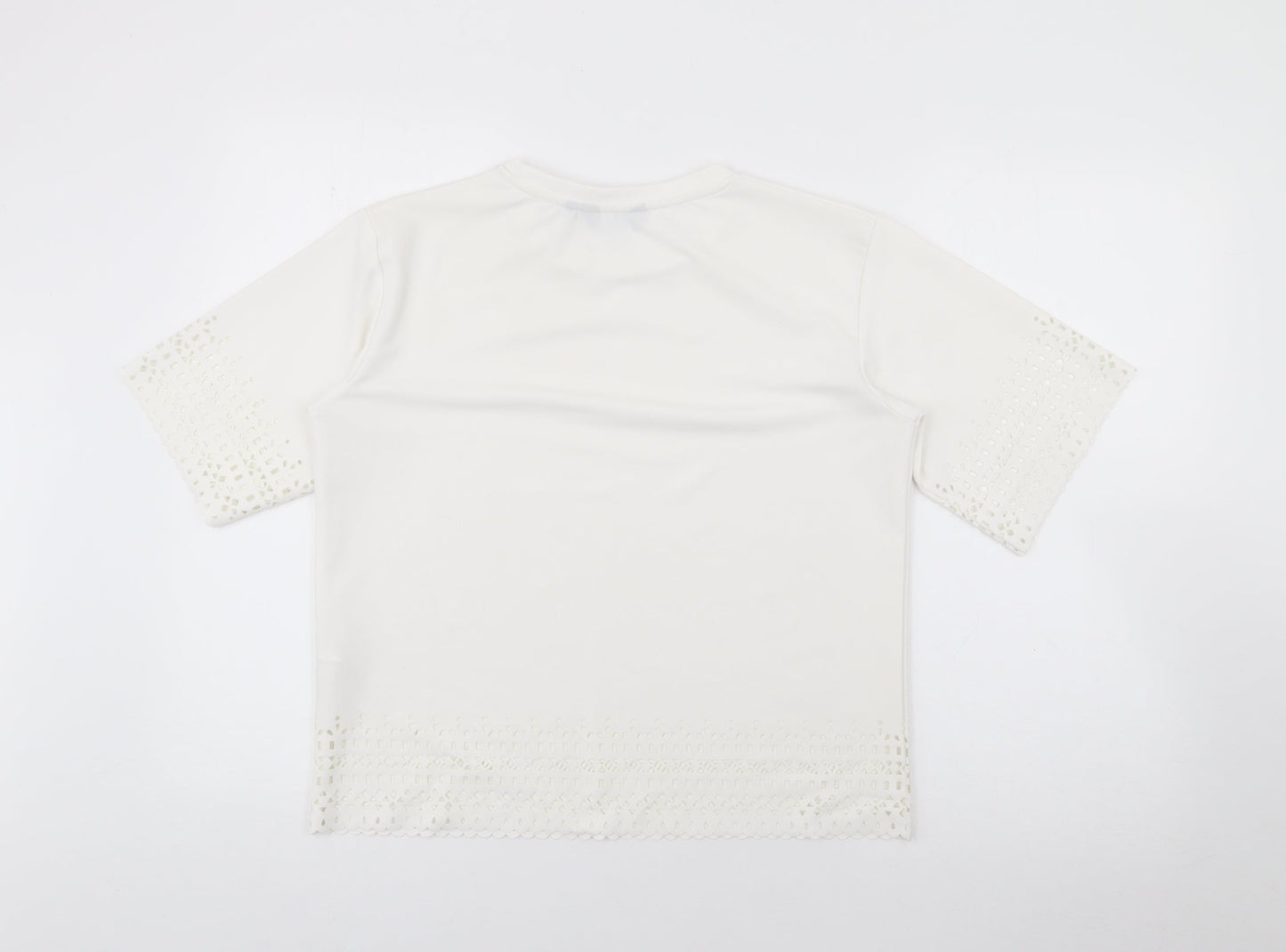 Womens UK Size 8 New Look White Basic T-Shirt