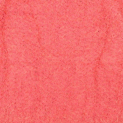 F&F Womens Red Crew Neck  Polyester Pullover Jumper Size 8