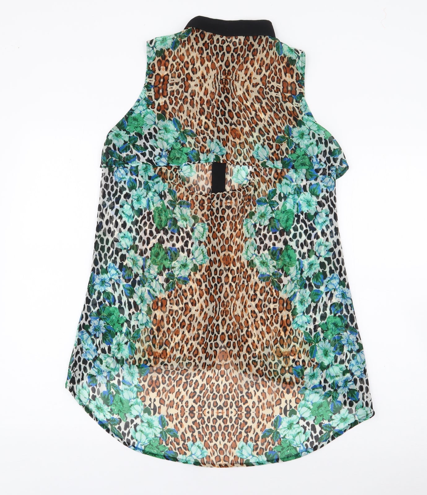 Womens UK Size 8 Miss Selfridge Multicoloured Basic Button-Up