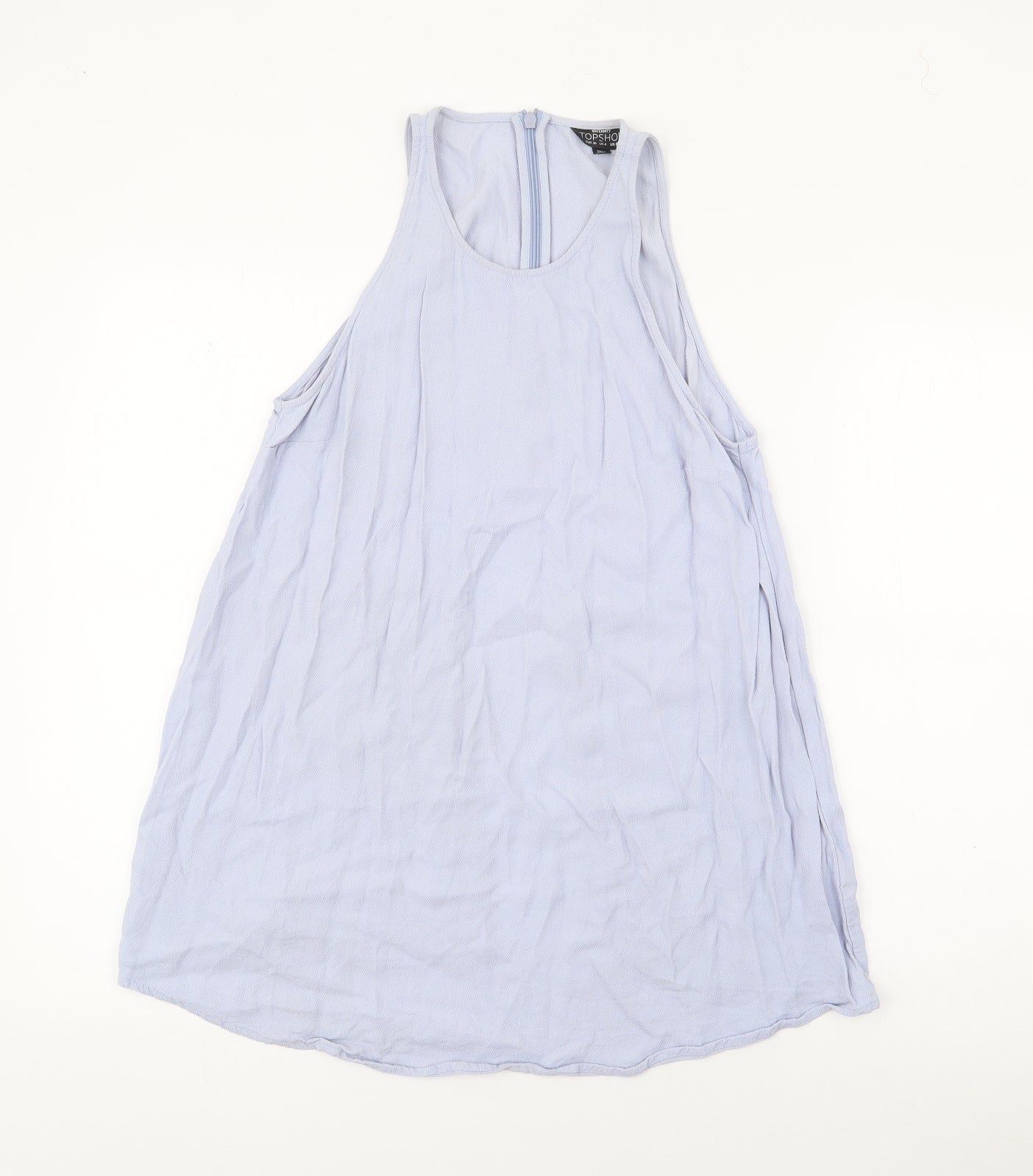 Womens UK Size 8 Topshop Blue Basic Tank