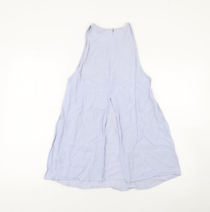 Womens UK Size 8 Topshop Blue Basic Tank
