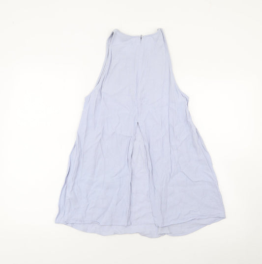 Womens UK Size 8 Topshop Blue Basic Tank