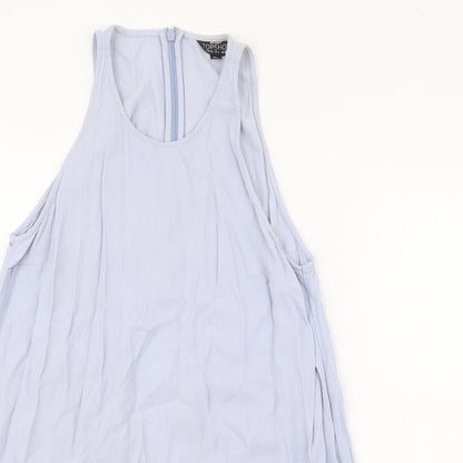 Womens UK Size 8 Topshop Blue Basic Tank