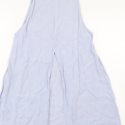 Womens UK Size 8 Topshop Blue Basic Tank