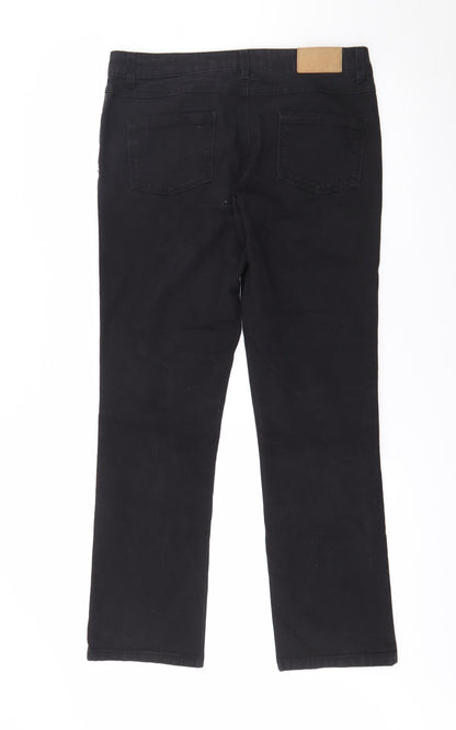 Dorothy Perkins Womens Black  Cotton Skinny Jeans Size 12 L29 in Regular