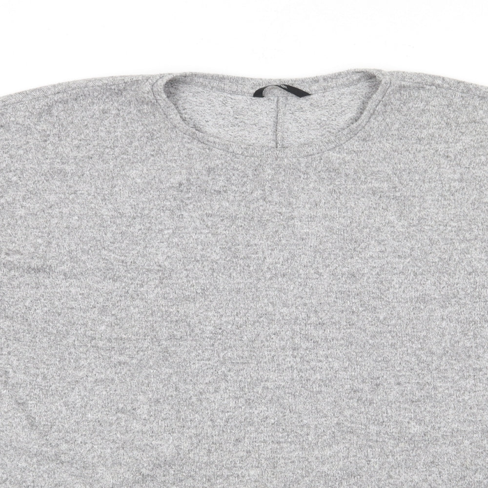 George Womens Grey Crew Neck  Viscose Pullover Jumper Size L