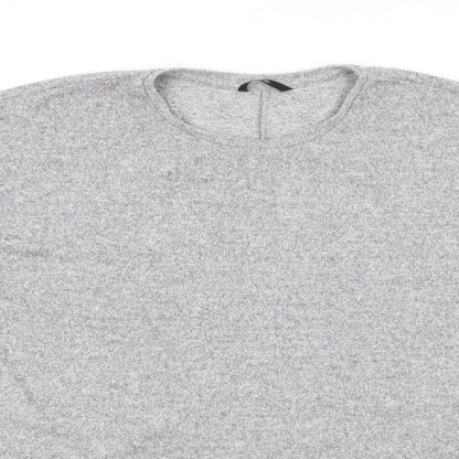 George Womens Grey Crew Neck  Viscose Pullover Jumper Size L