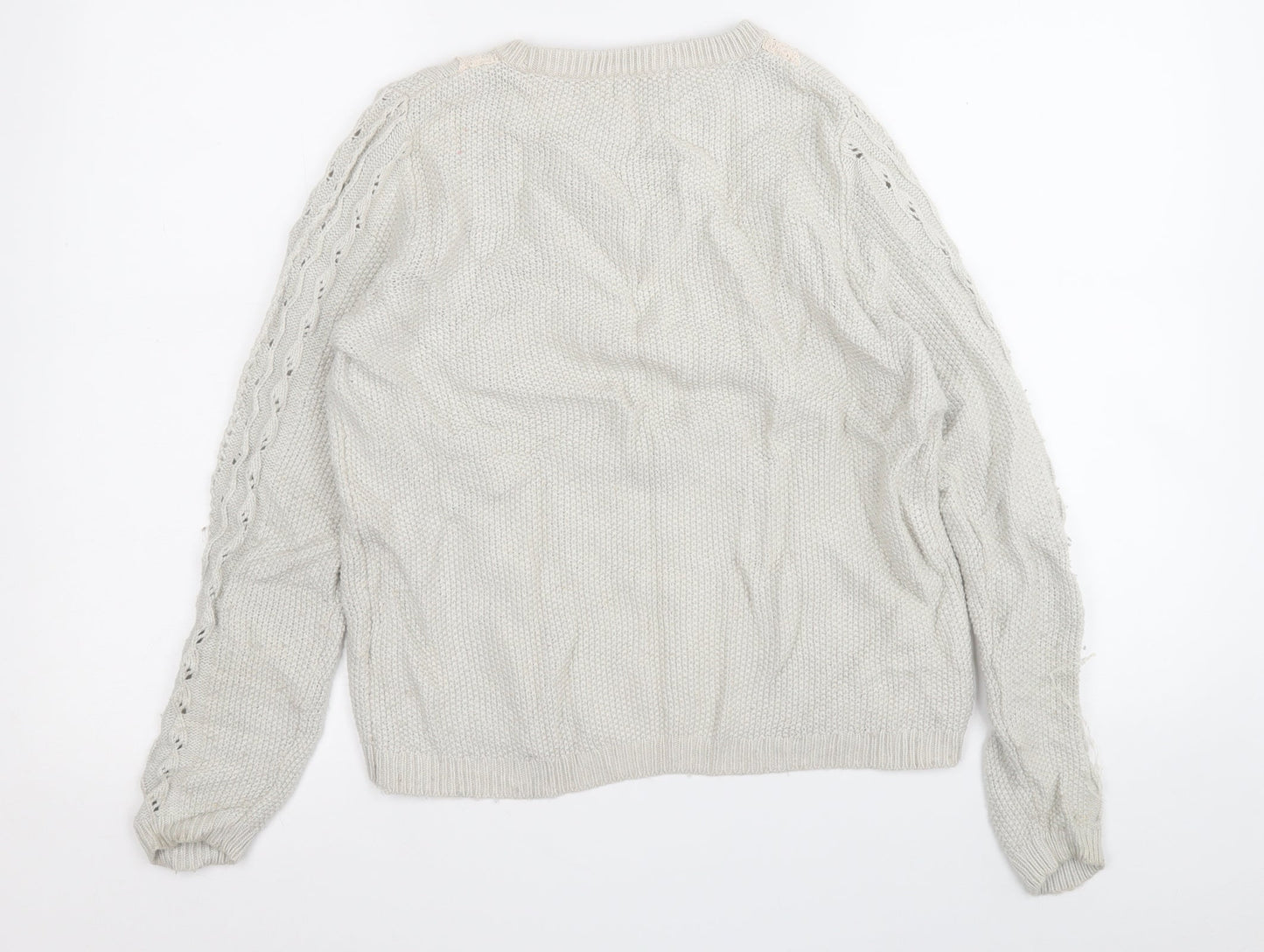 Womens UK Size 14 Indigo Grey Pullover Jumper