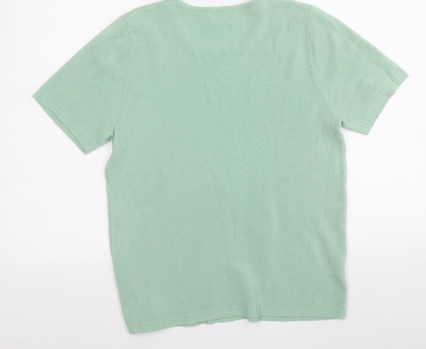 Womens UK Size 16 Papaya Green Pullover Jumper