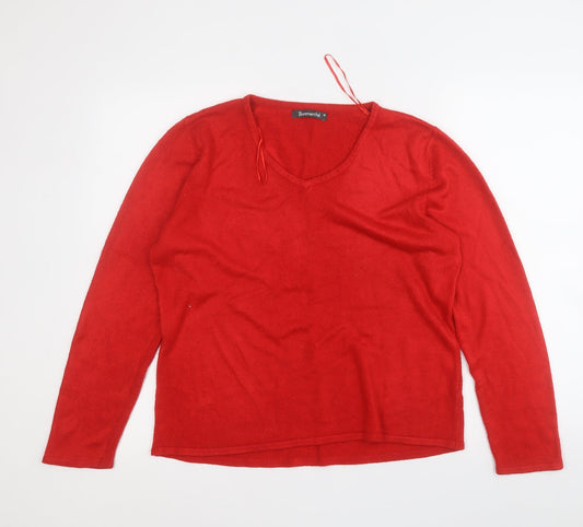 Womens UK Size M Bonmarché Red Pullover Jumper