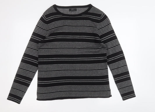 Womens UK Size 14 Papaya Black Pullover Jumper