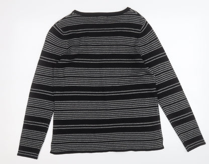 Womens UK Size 14 Papaya Black Pullover Jumper